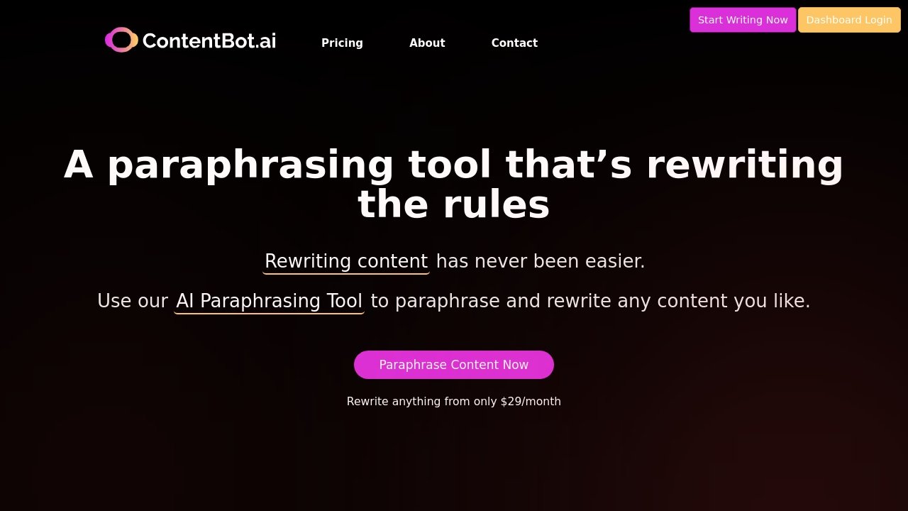 ContentBot Paraphrasing Tool