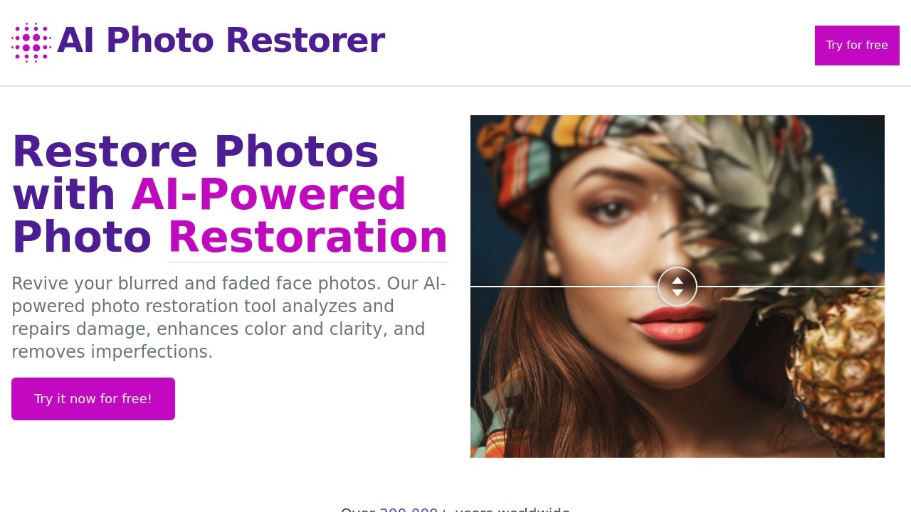 AI photo restorer