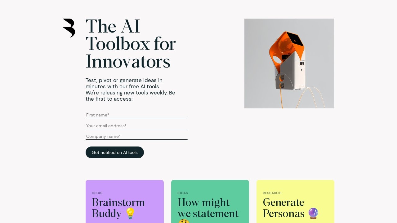 AI Toolbox for innovators