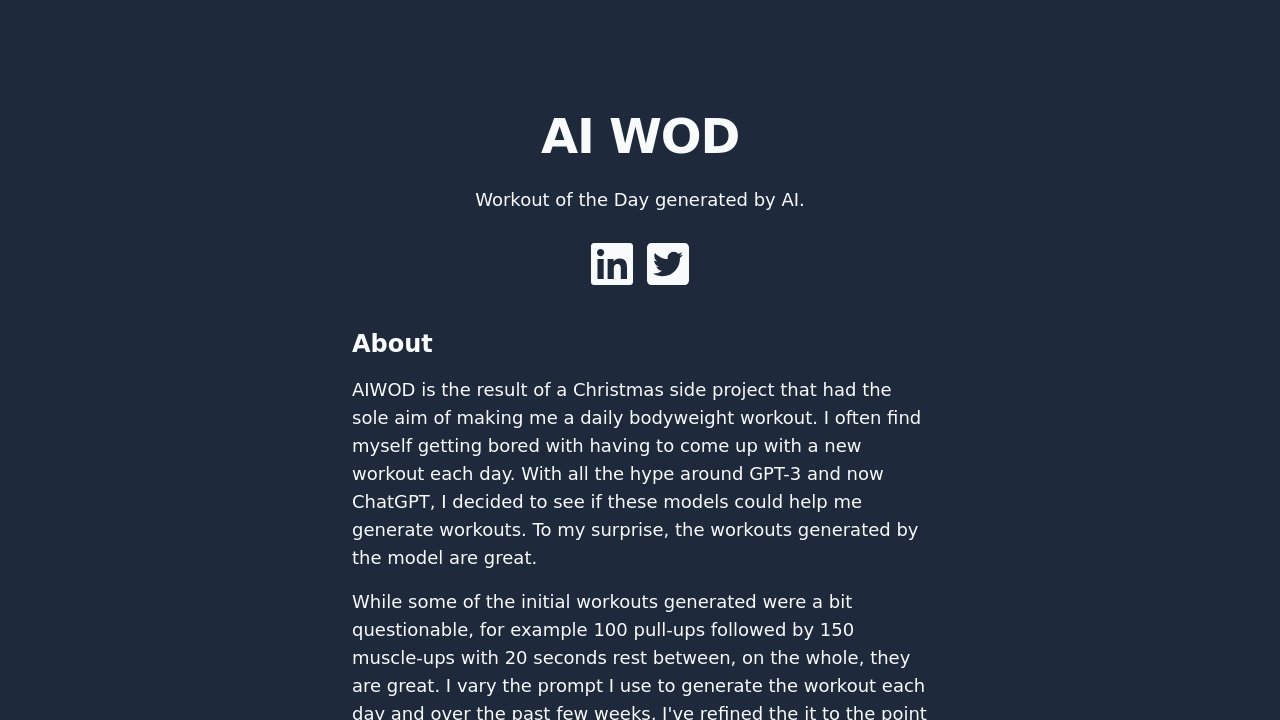 AI WOD – Workout Companion