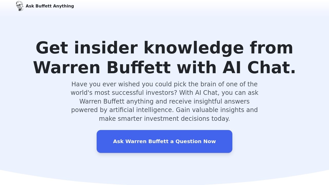 Ask Warren Buffet Anything