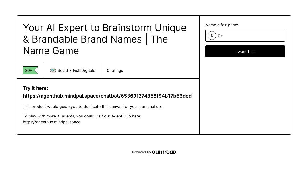 Brand Name Brainstormer