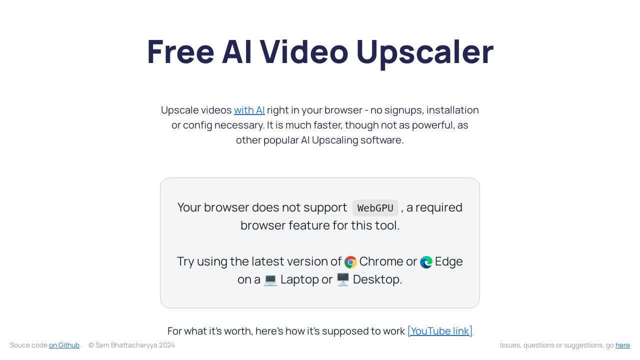 Free AI Video Upscaler
