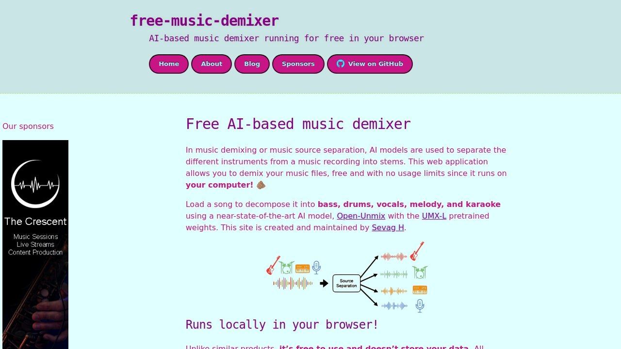 Free Music Demixer