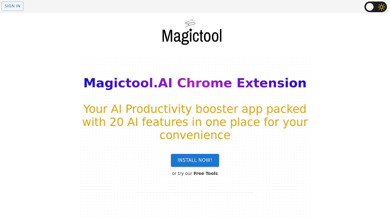 Magictool.AI Chrome Extension