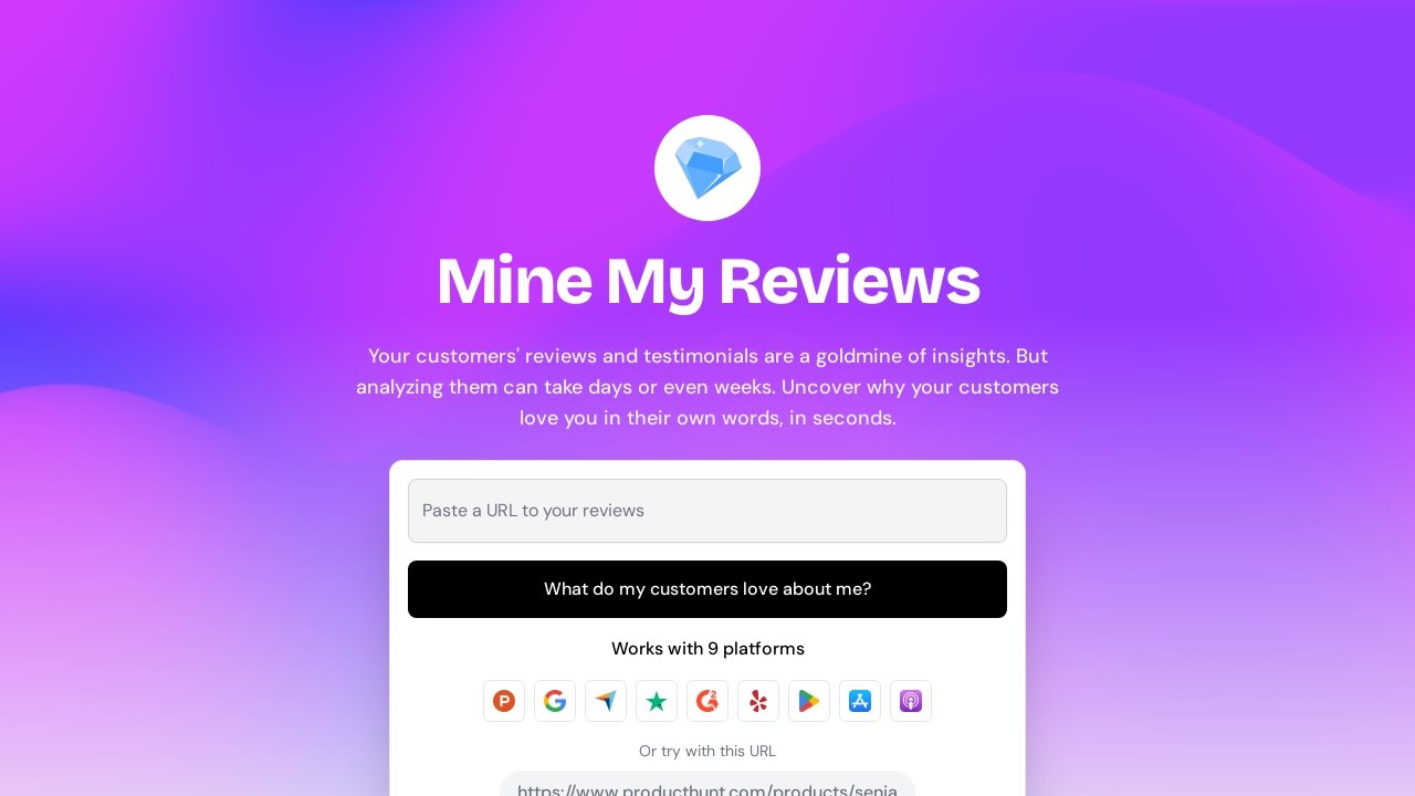 Mine My Reviews