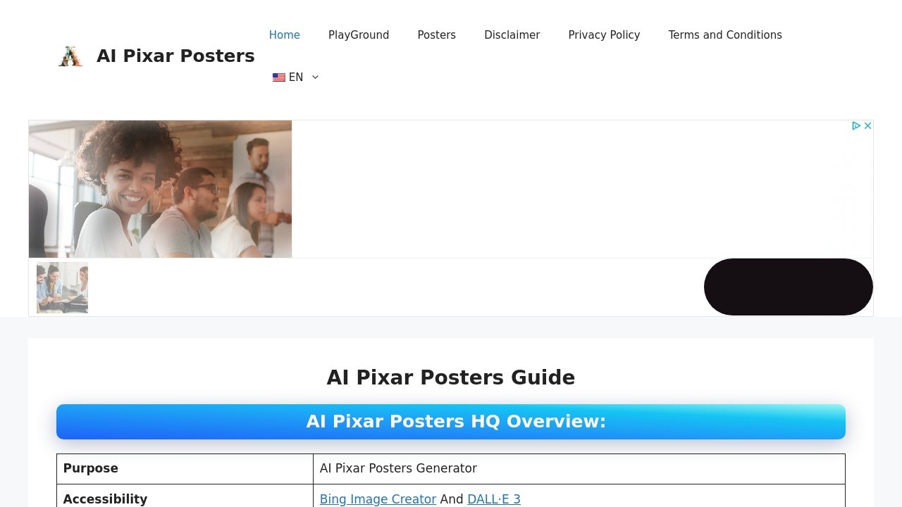 Pixar AI Posters