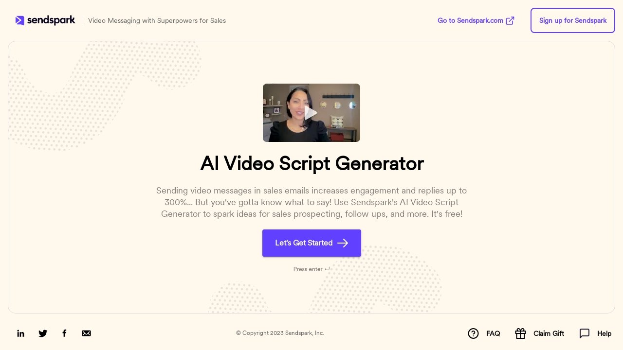 Video script generator
